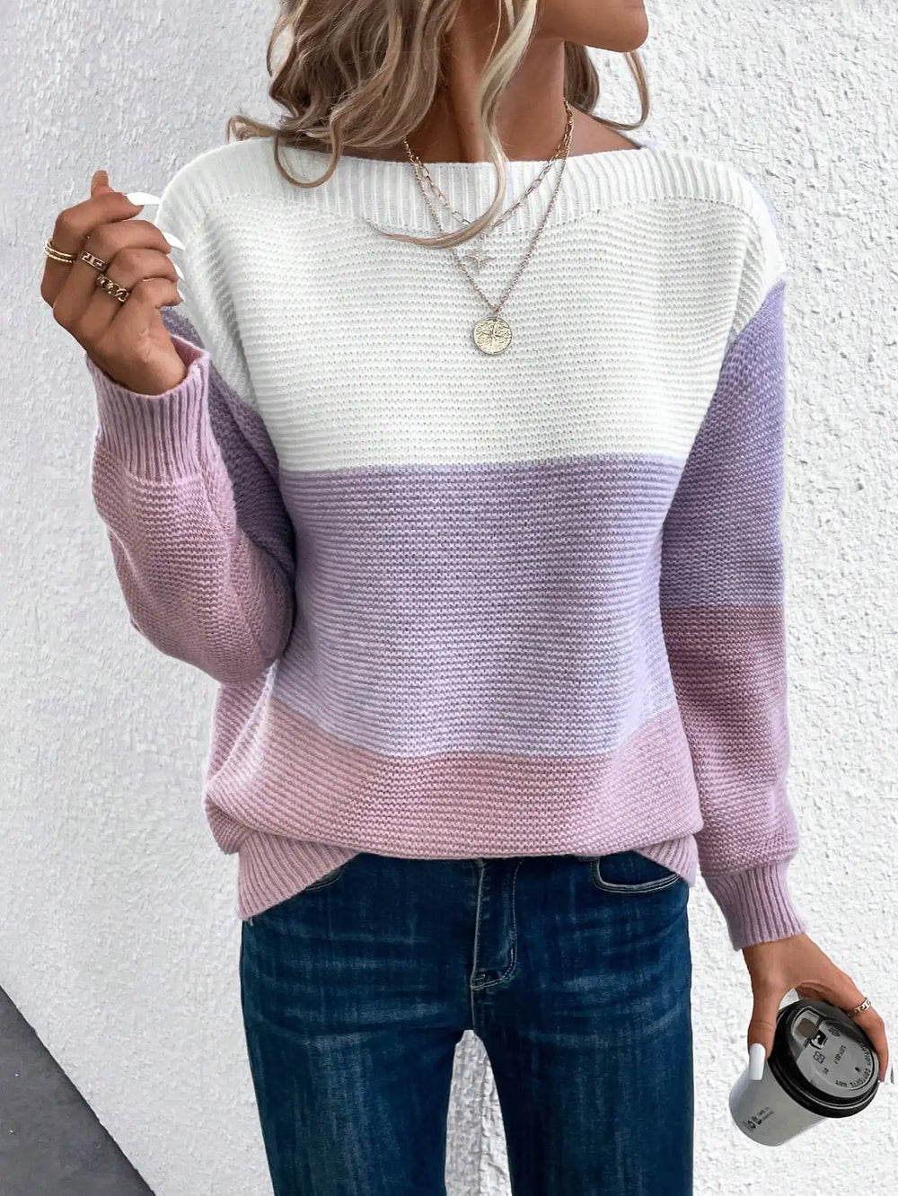 Helena | Women's Colour Block Knitted Jumper