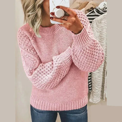 Honora | Women's Bobble Sleeve Crew Neck Jumper