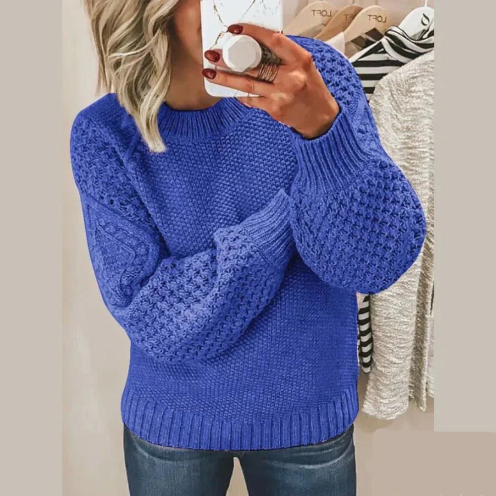 Honora | Women's Bobble Sleeve Crew Neck Jumper