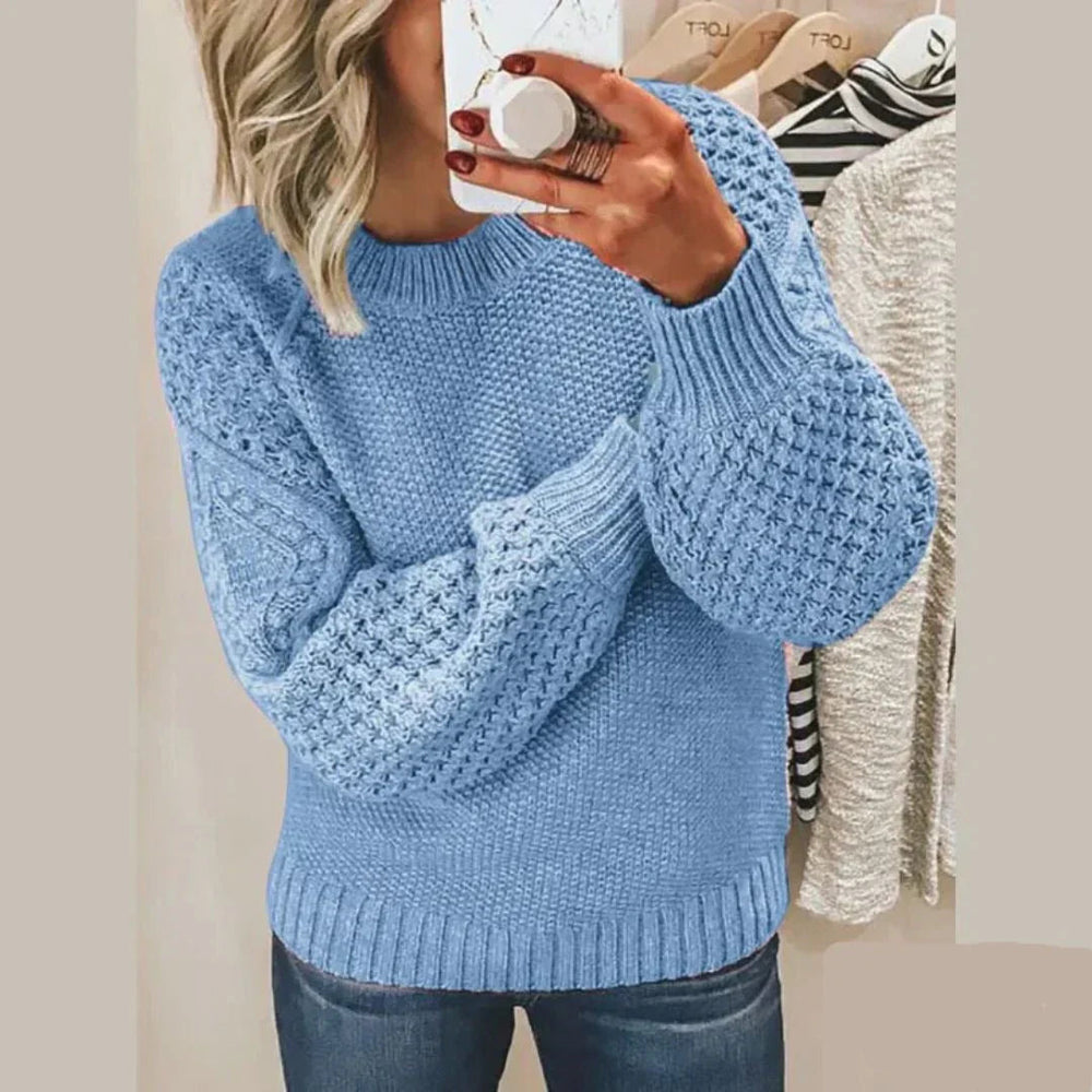Honora | Women's Bobble Sleeve Crew Neck Jumper