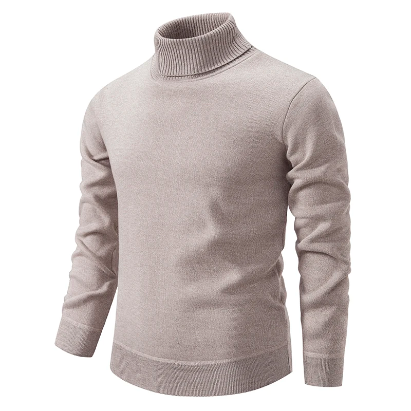 Hugh | Men's Plain Knit Roll Neck Jumper