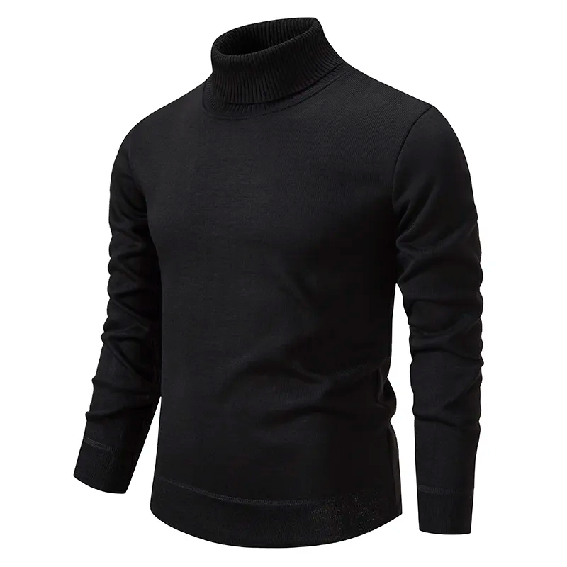Hugh | Men's Plain Knit Roll Neck Jumper