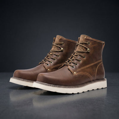 Ingram | Men's Moc Toe Leather Lace-Up Boots