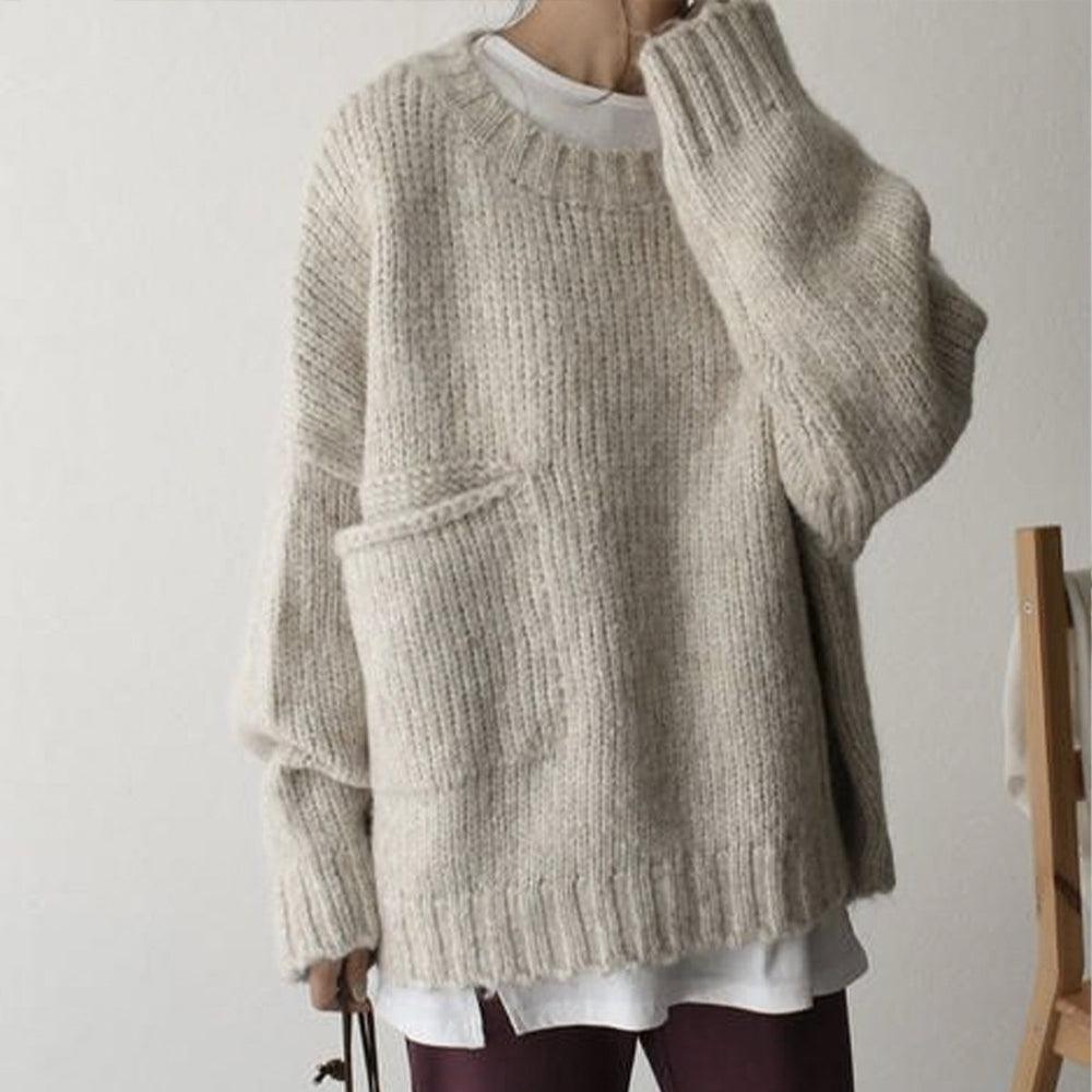 Isadora | Women's Chunky Knit Pocket Jumper
