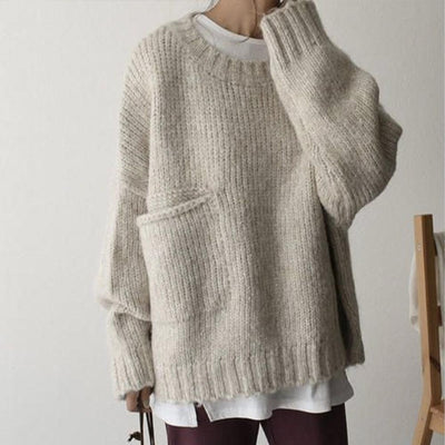 Isadora | Women's Chunky Knit Pocket Jumper