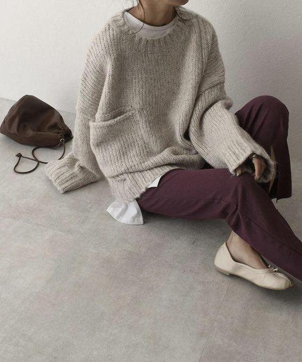 Isadora | Women's Chunky Knit Pocket Jumper