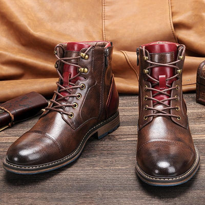 Isidore | Men's Cap Toe Leather Oxford Boots
