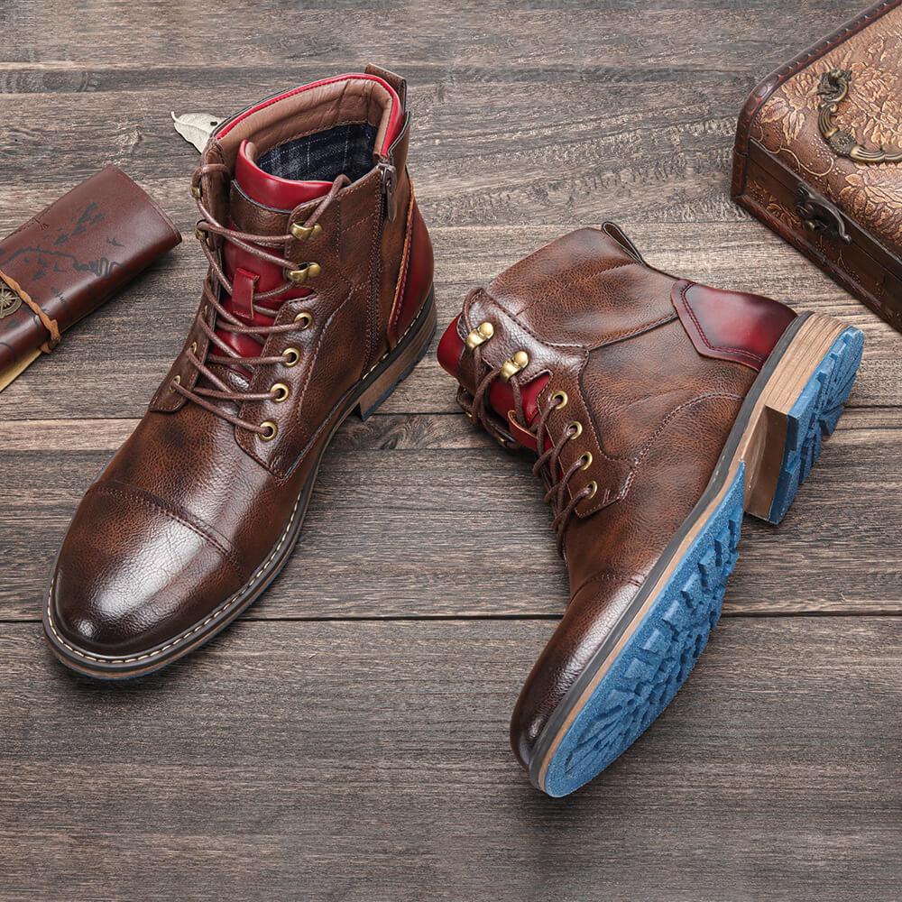 Isidore | Men's Cap Toe Leather Oxford Boots