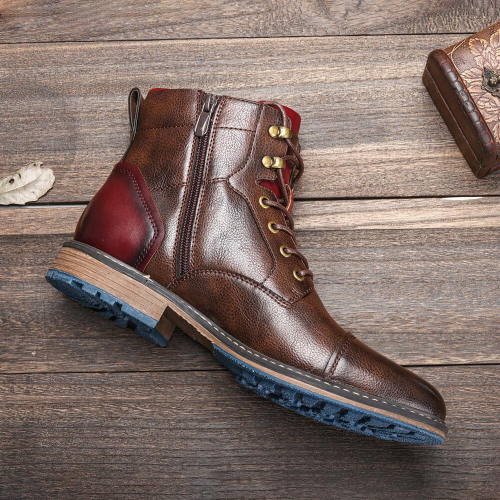 Isidore | Men's Cap Toe Leather Oxford Boots