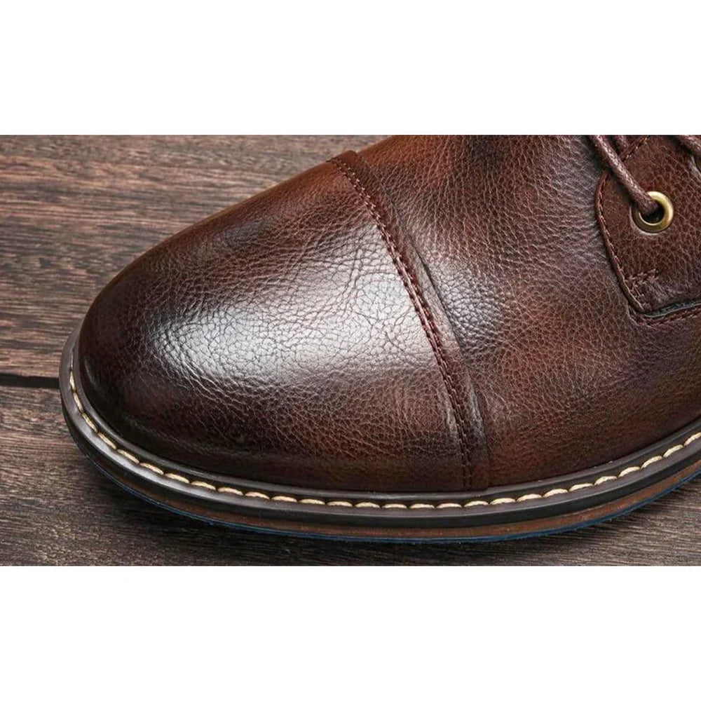 Isidore | Men's Cap Toe Leather Oxford Boots