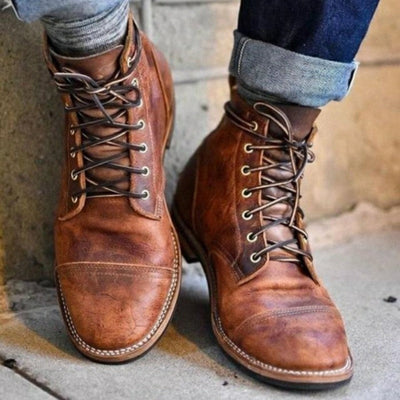 Jasper | Men's Cap Toe Lace-Up Leather Boots