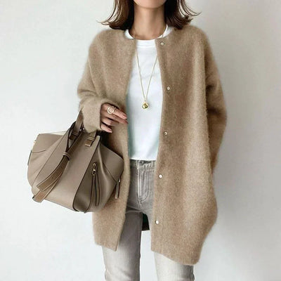 Julienne | Women's Longline Brushed Knit Cardigan
