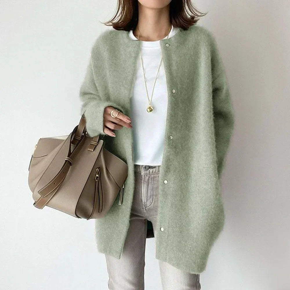 Julienne | Women's Longline Brushed Knit Cardigan