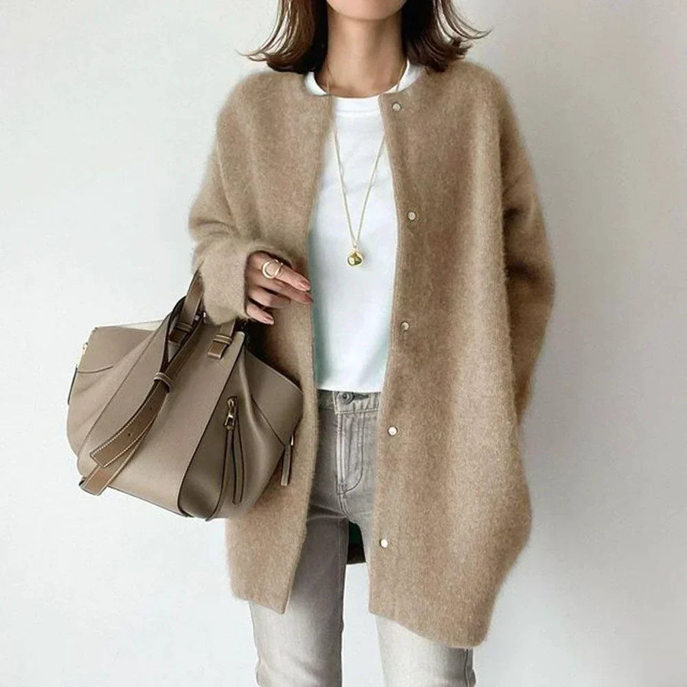 Julienne | Women's Longline Brushed Knit Cardigan