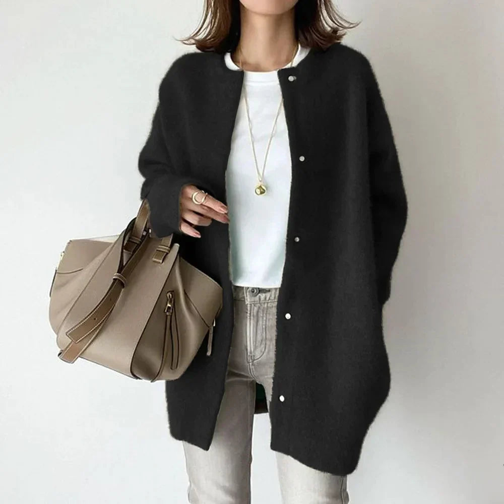 Julienne | Women's Longline Brushed Knit Cardigan