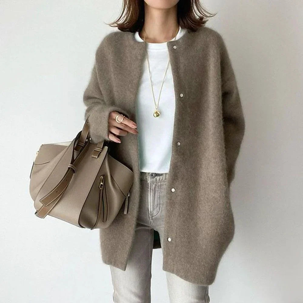 Julienne | Women's Longline Brushed Knit Cardigan