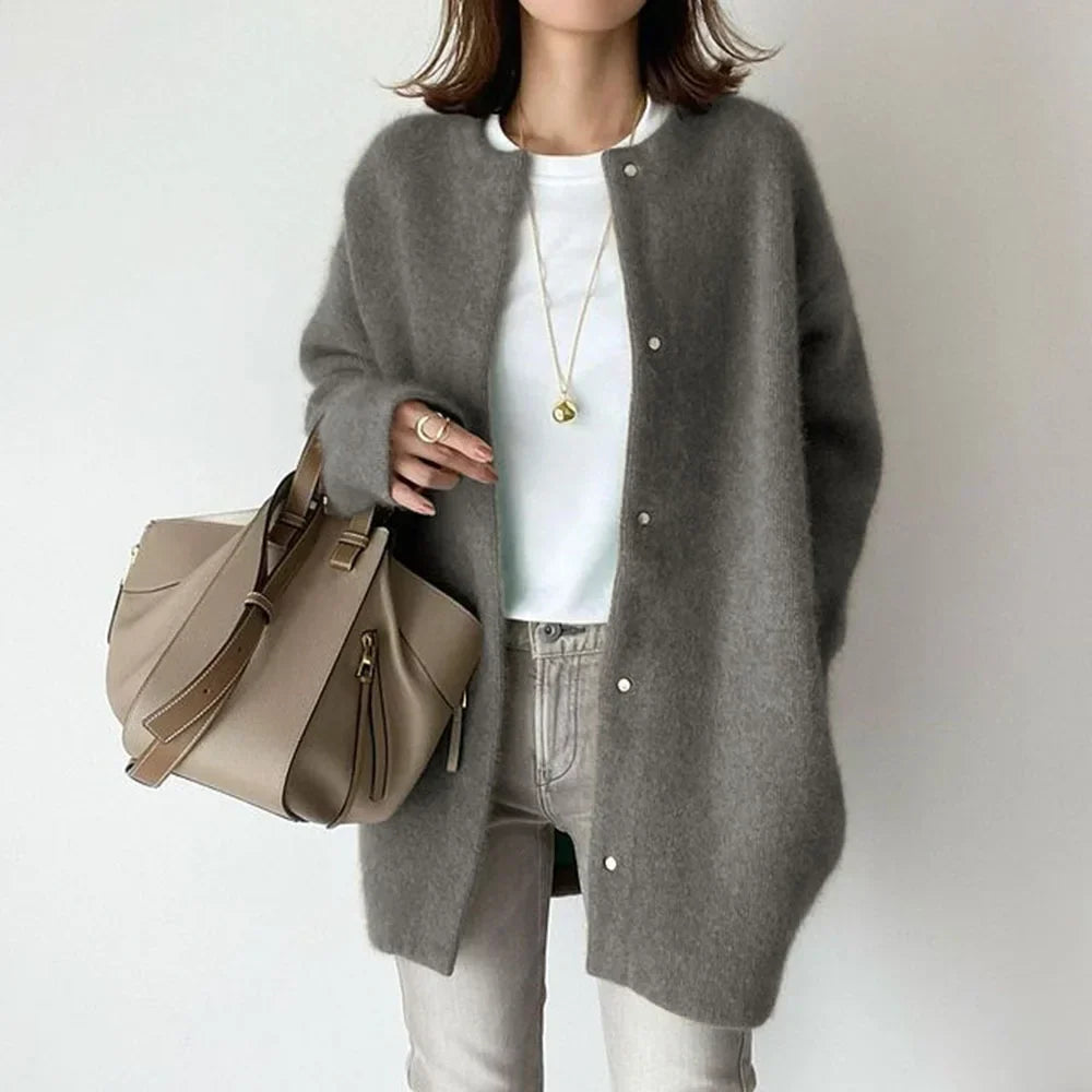 Julienne | Women's Longline Brushed Knit Cardigan