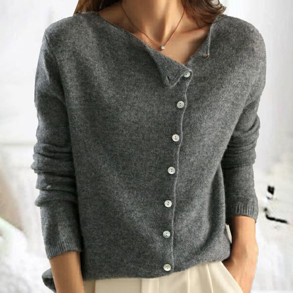Junia | Women's Asymmetric Button Cardigan