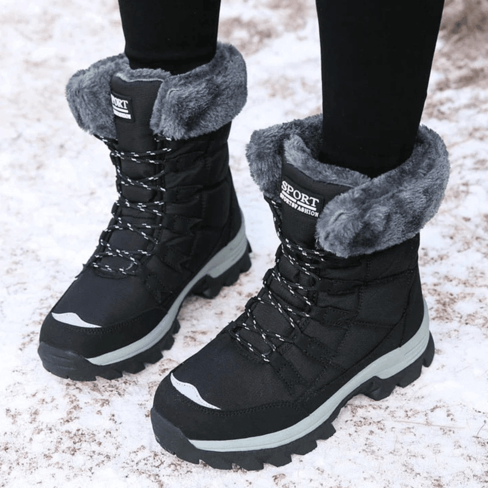 Katarina | Women's Faux Fur Lace-Up Snow Boots