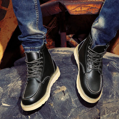 Kenneth | Men's Moc Toe Leather Ankle Boots