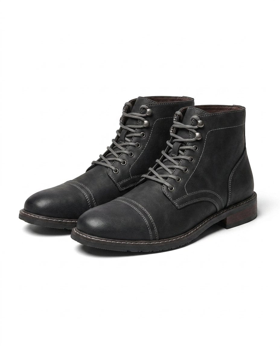 Killian | Men's Cap Toe Lace-Up Leather Boots