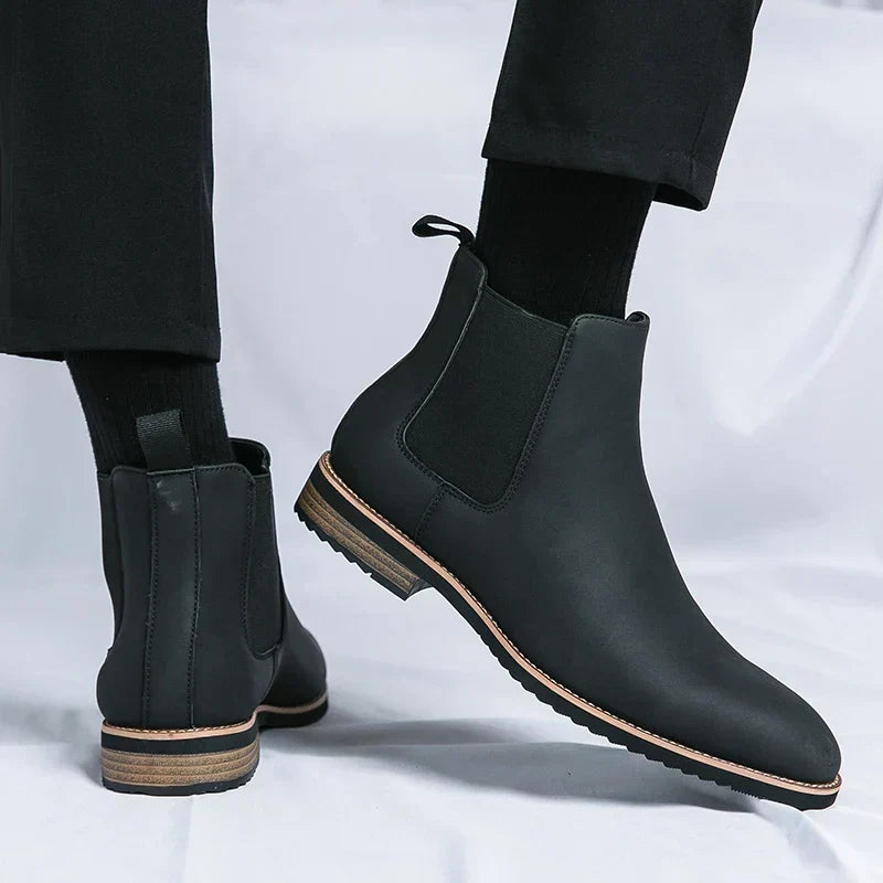 Leopold | Men's Minimalist Leather Chelsea Boots