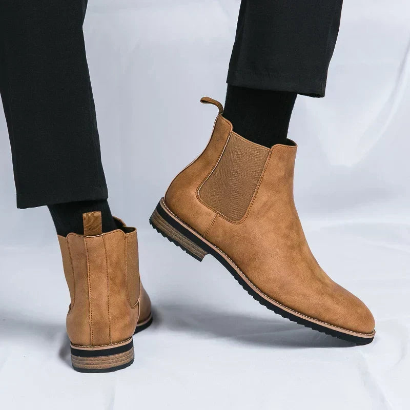 Leopold | Men's Minimalist Leather Chelsea Boots
