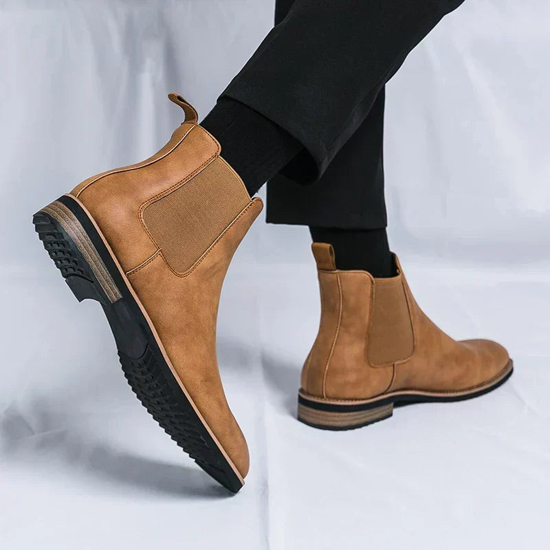 Leopold | Men's Minimalist Leather Chelsea Boots
