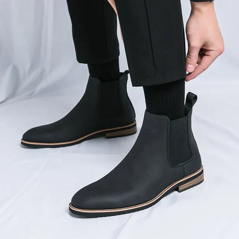 Leopold | Men's Minimalist Leather Chelsea Boots