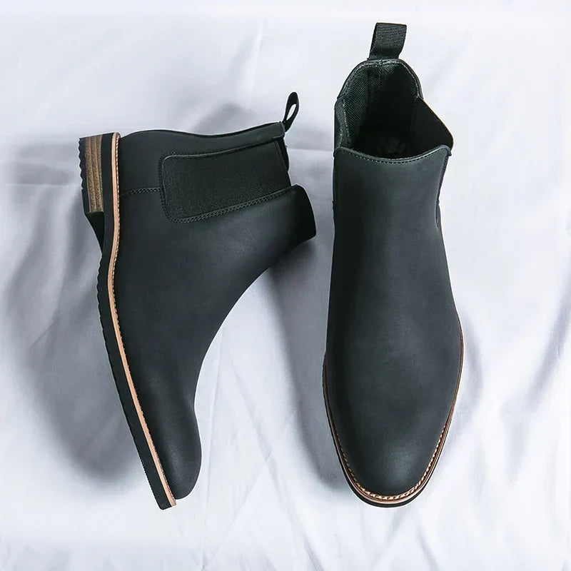 Leopold | Men's Minimalist Leather Chelsea Boots
