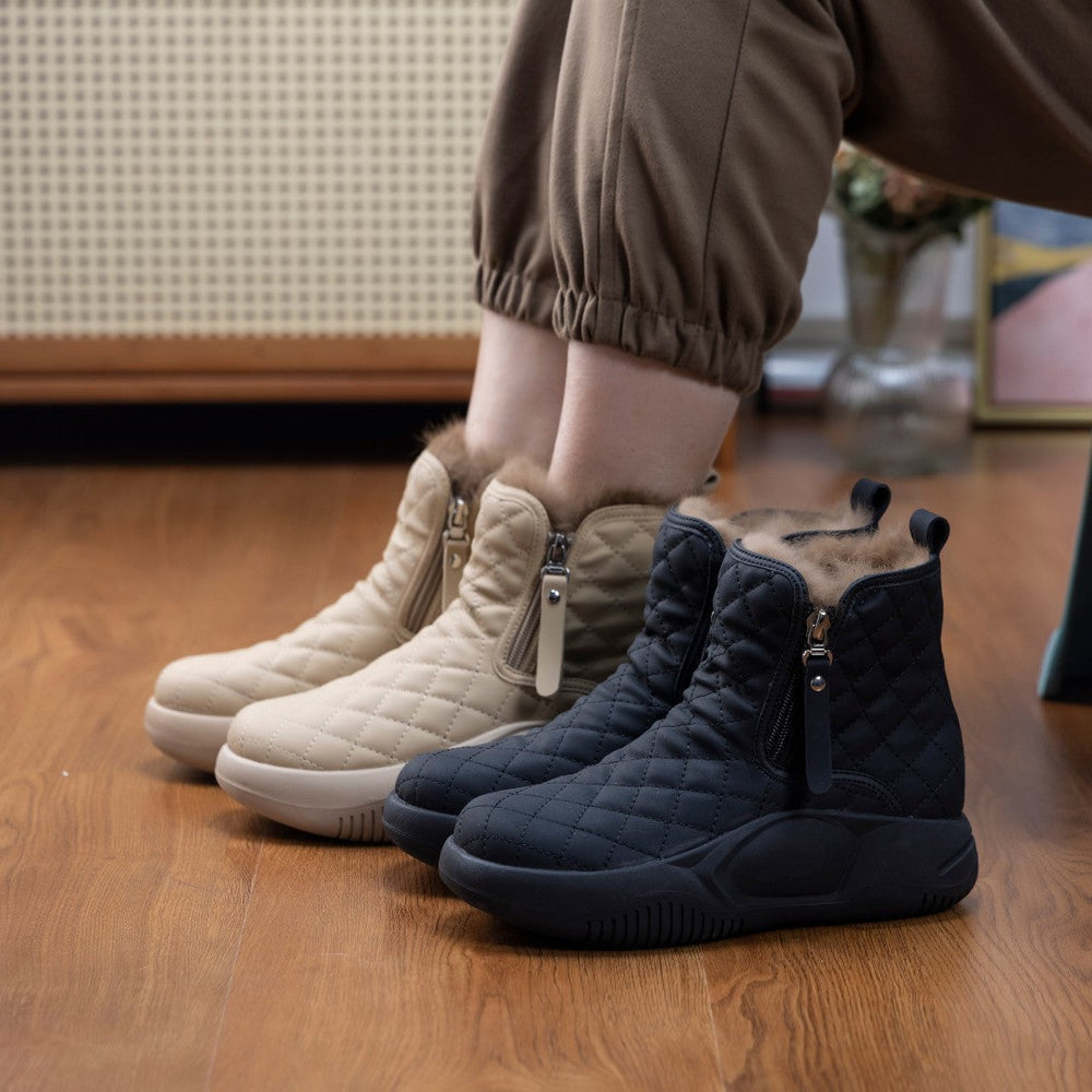 Lilian | Women's Quilted Zip Ankle Boots