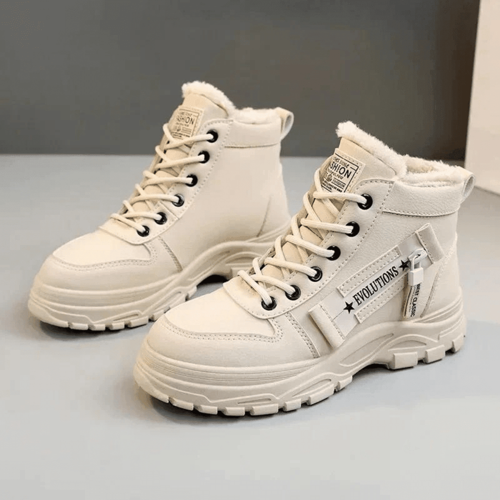 Linnea | Women's Faux Fur Lined Lace-Up Boots