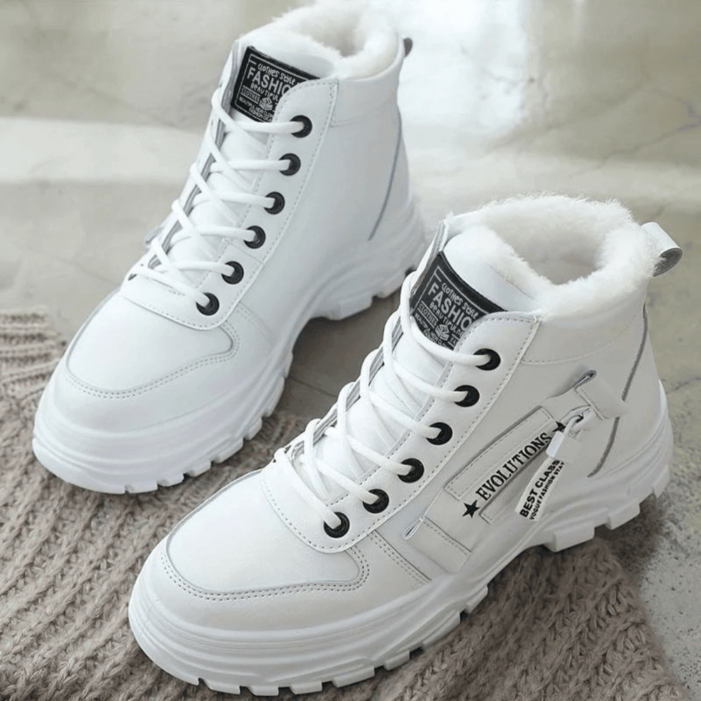 Linnea | Women's Faux Fur Lined Lace-Up Boots