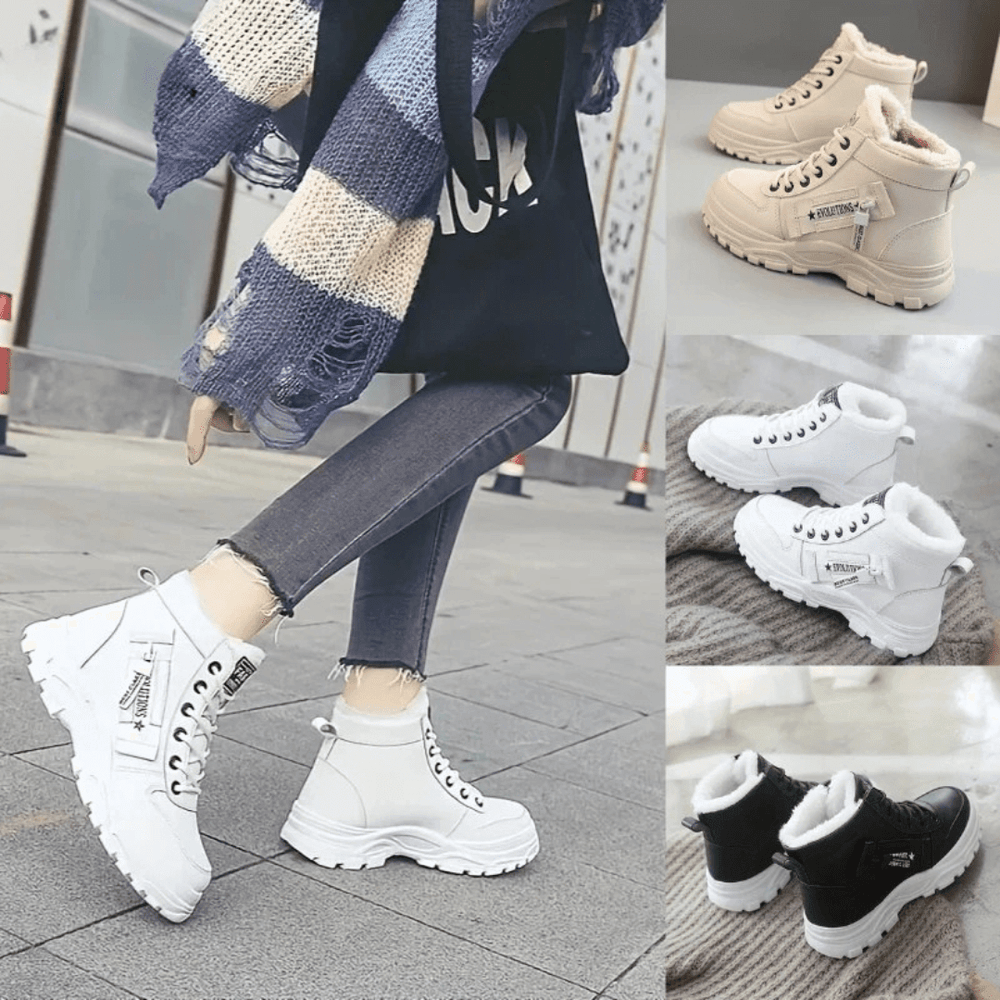 Linnea | Women's Faux Fur Lined Lace-Up Boots