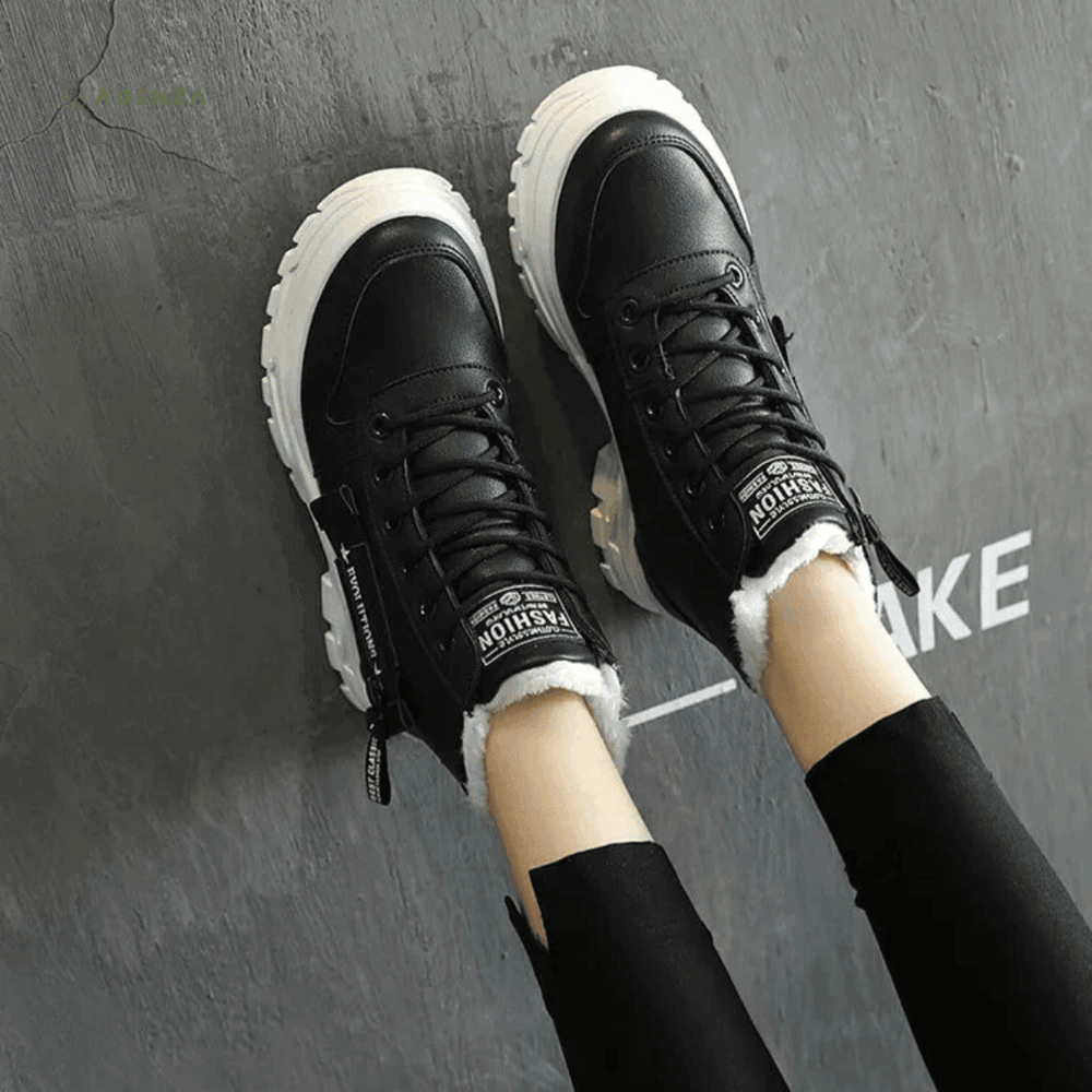 Linnea | Women's Faux Fur Lined Lace-Up Boots