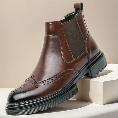 Llewellyn | Men's Brogue Leather Chelsea Boots