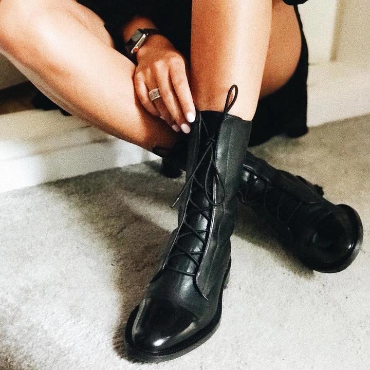 Louisa | Women's Lace-Up Leather Ankle Boots