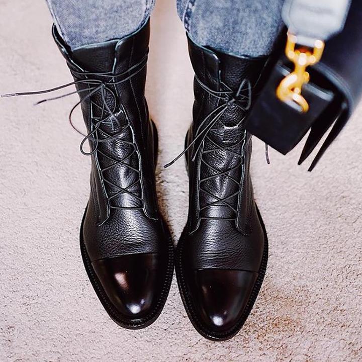 Louisa | Women's Lace-Up Leather Ankle Boots