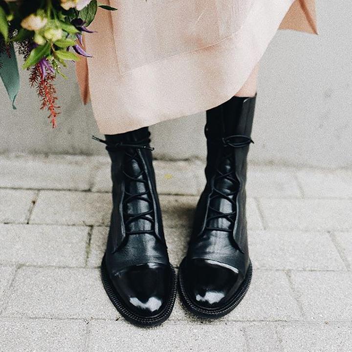 Louisa | Women's Lace-Up Leather Ankle Boots