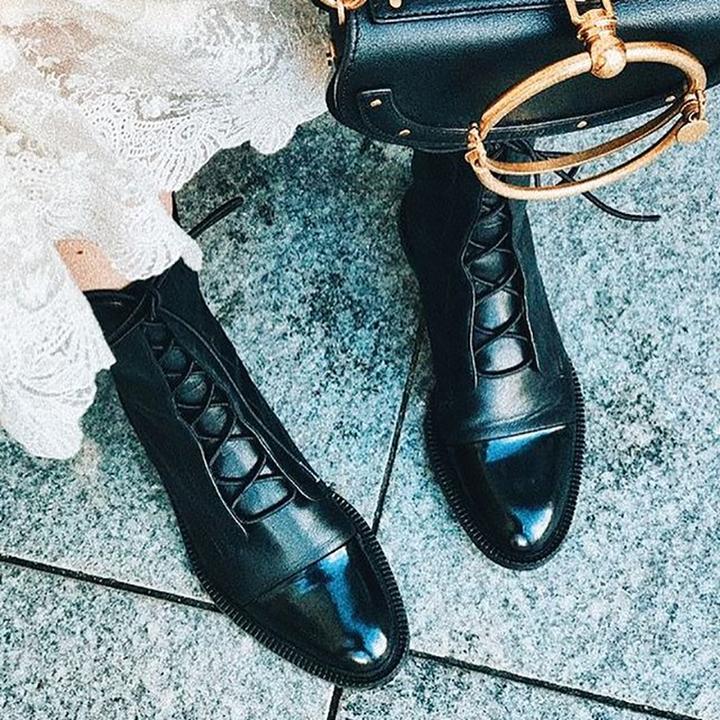 Louisa | Women's Lace-Up Leather Ankle Boots