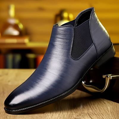 Magnus | Men's Textured Leather Chelsea Boots