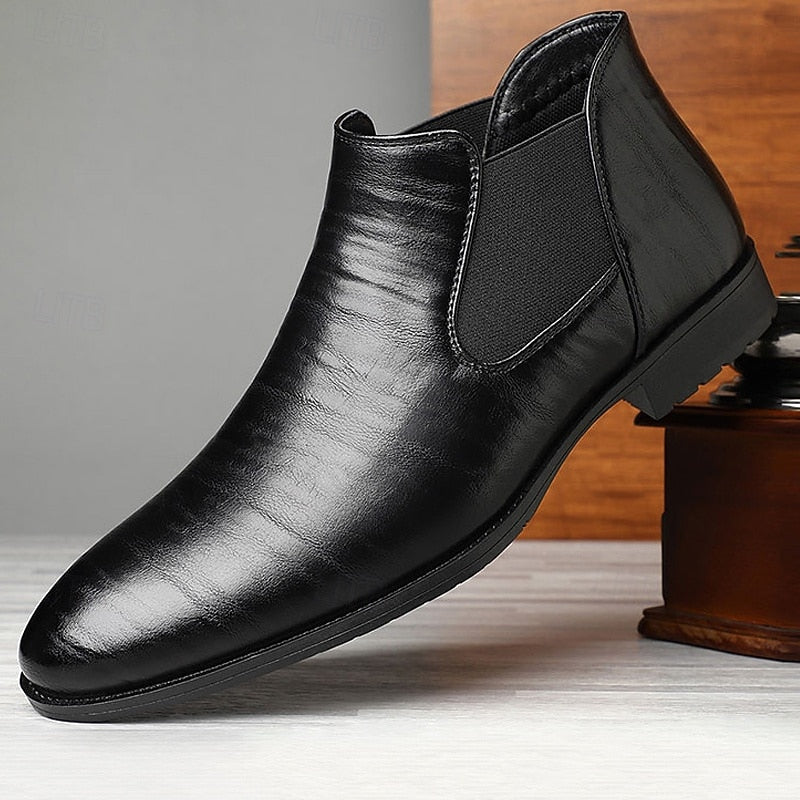 Magnus | Men's Textured Leather Chelsea Boots
