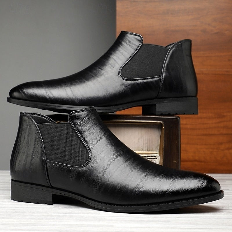 Magnus | Men's Textured Leather Chelsea Boots