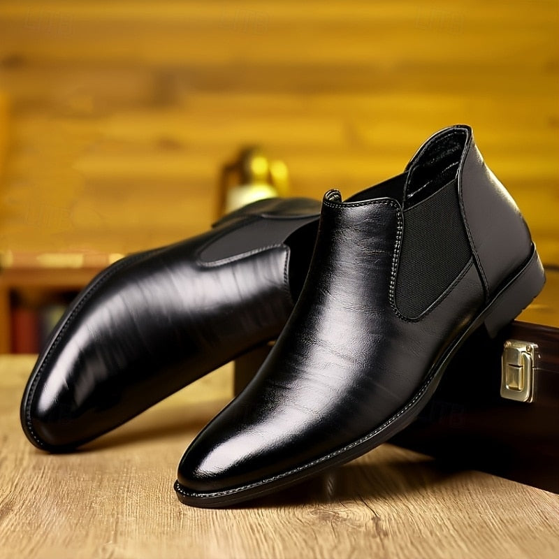 Magnus | Men's Textured Leather Chelsea Boots