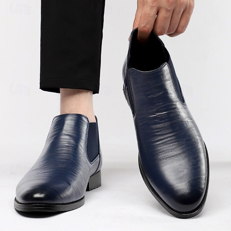 Magnus | Men's Textured Leather Chelsea Boots