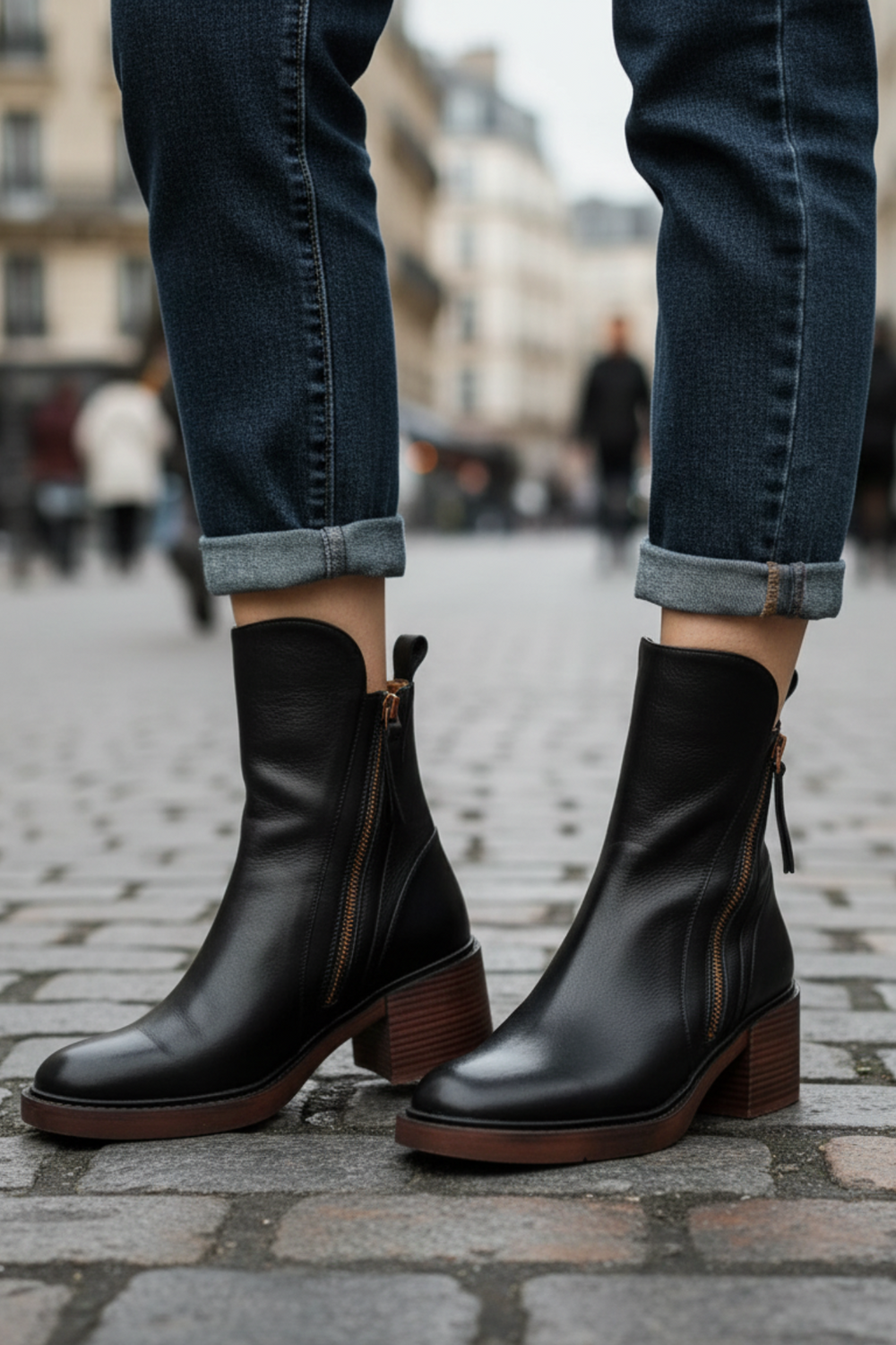 Maren | Women's Faux Leather Side Zip Ankle Boots