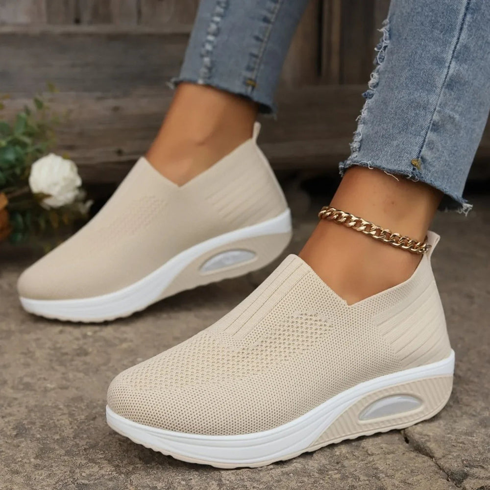 Marina | Women's Slip-On Knit Cushioned Trainers