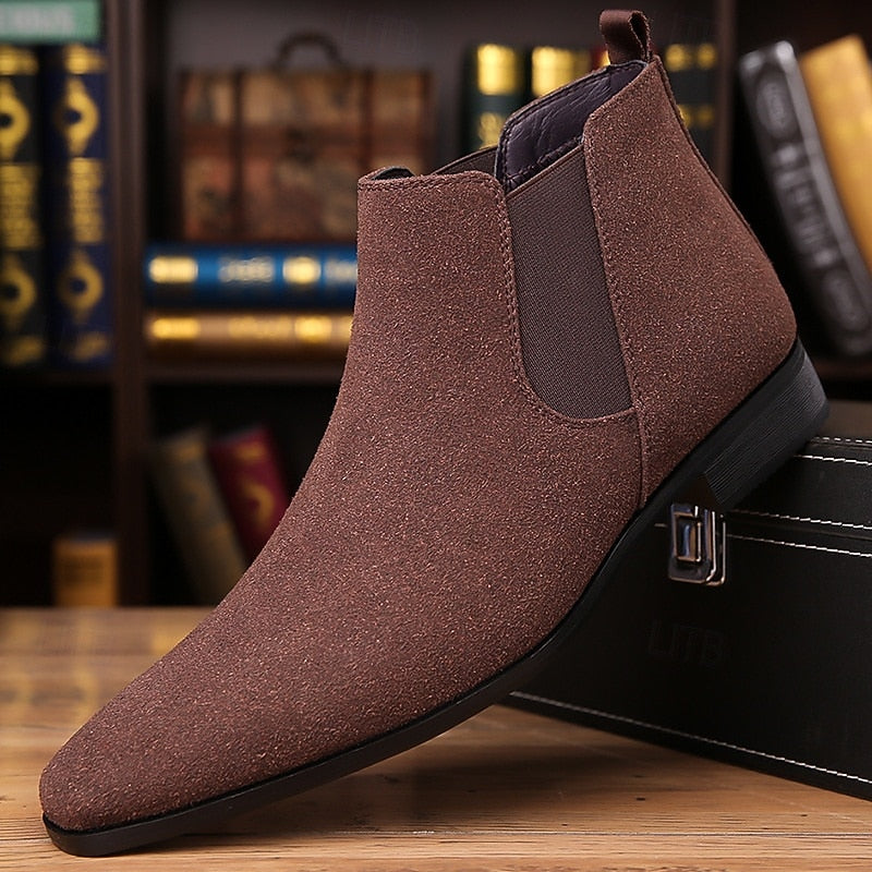 Mathias | Men's Pointed Toe Leather Chelsea Boots