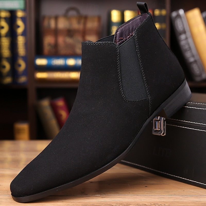 Mathias | Men's Pointed Toe Leather Chelsea Boots