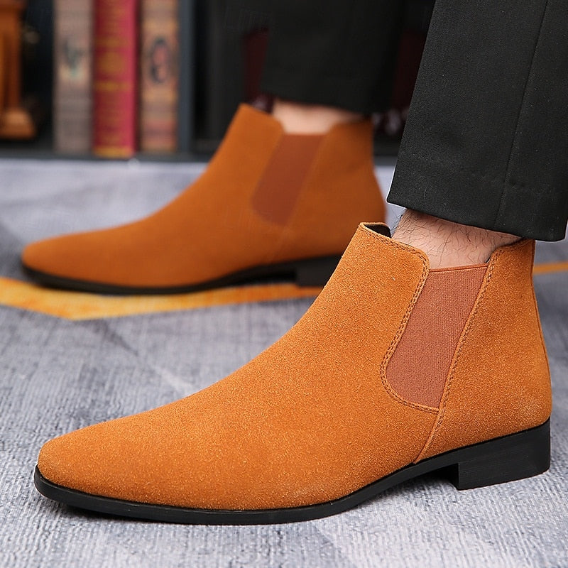 Mathias | Men's Pointed Toe Leather Chelsea Boots